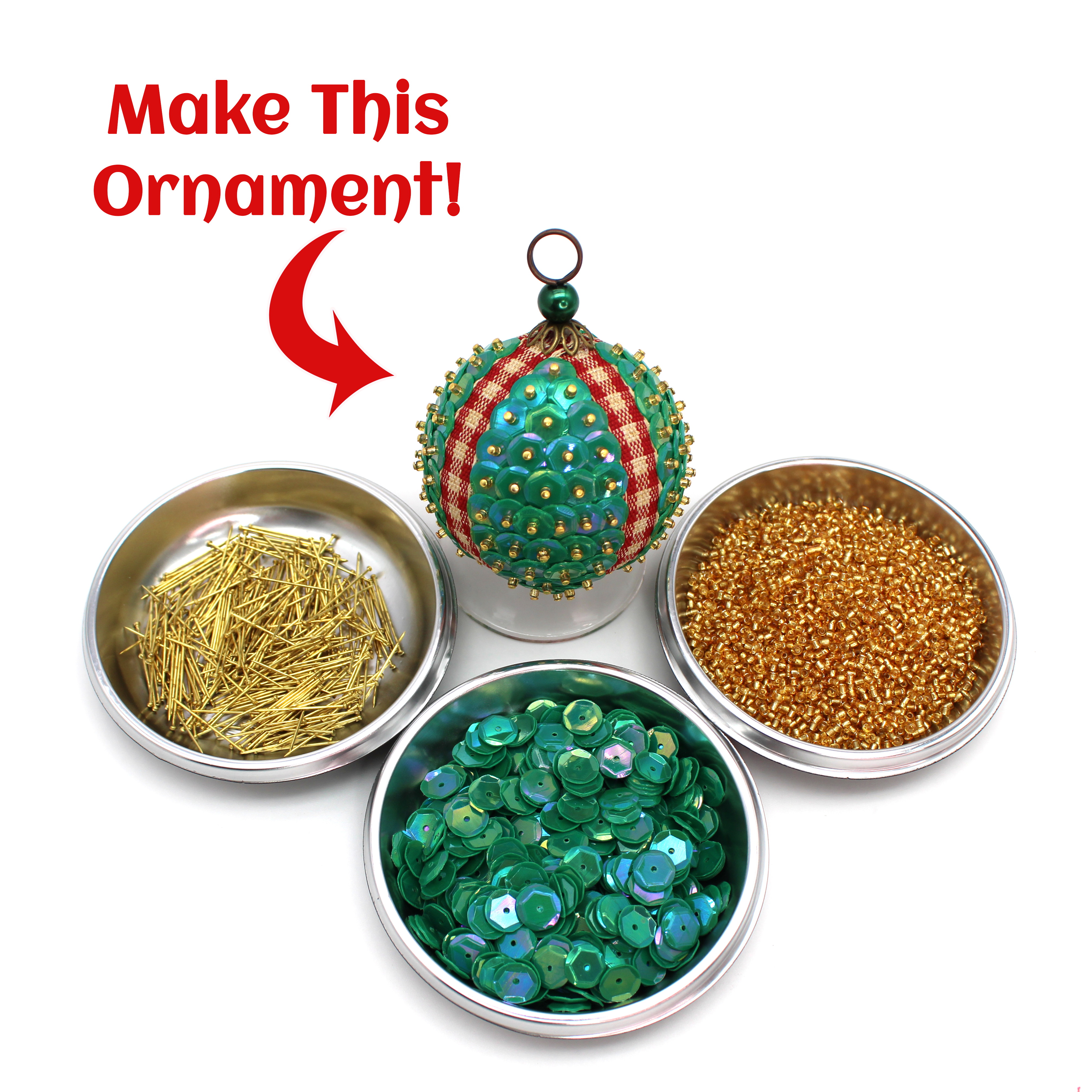 beaded sequin ornament kits