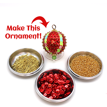 Beaded sequin ornament kits discount