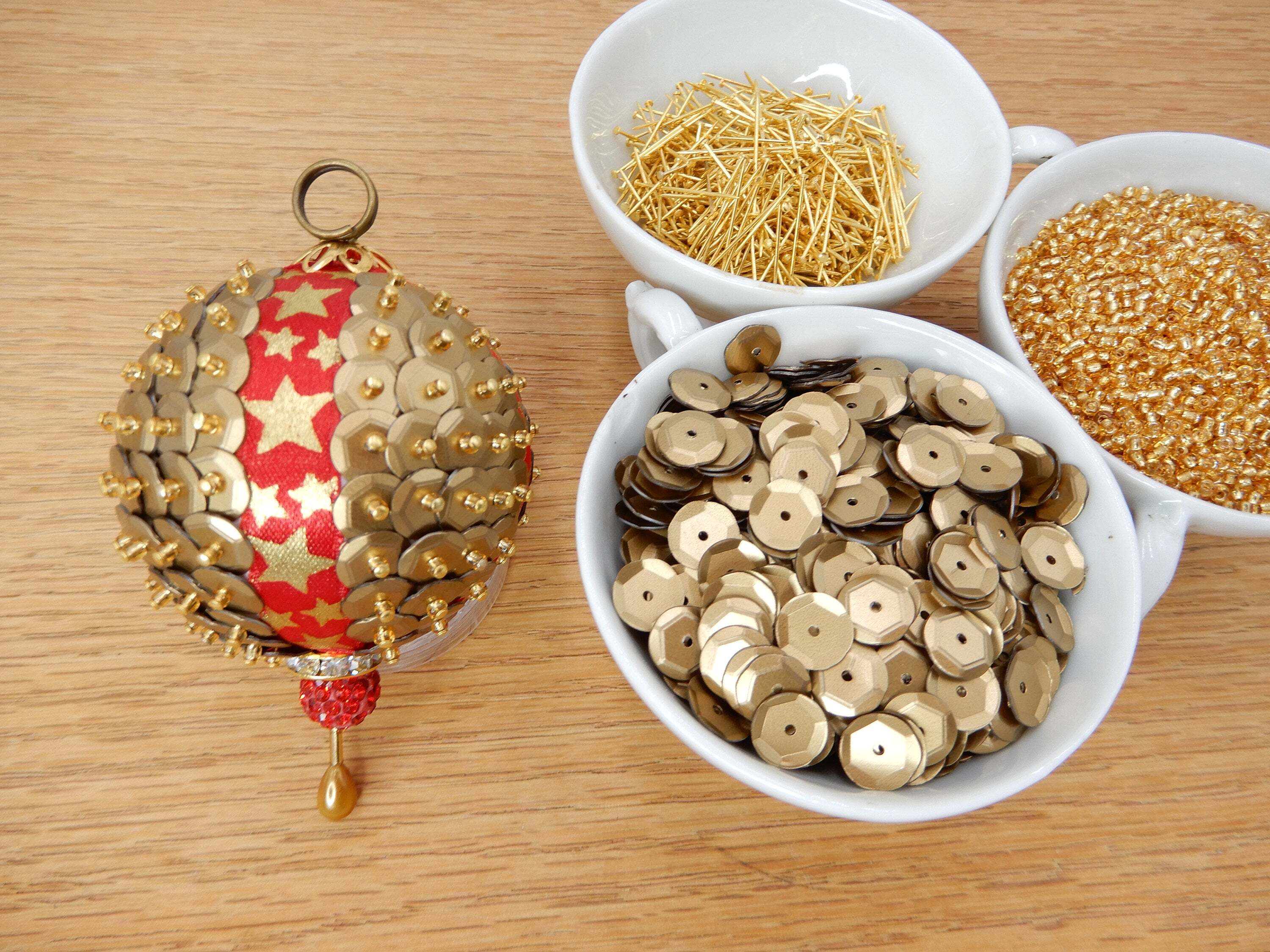 beaded sequin ornament kits
