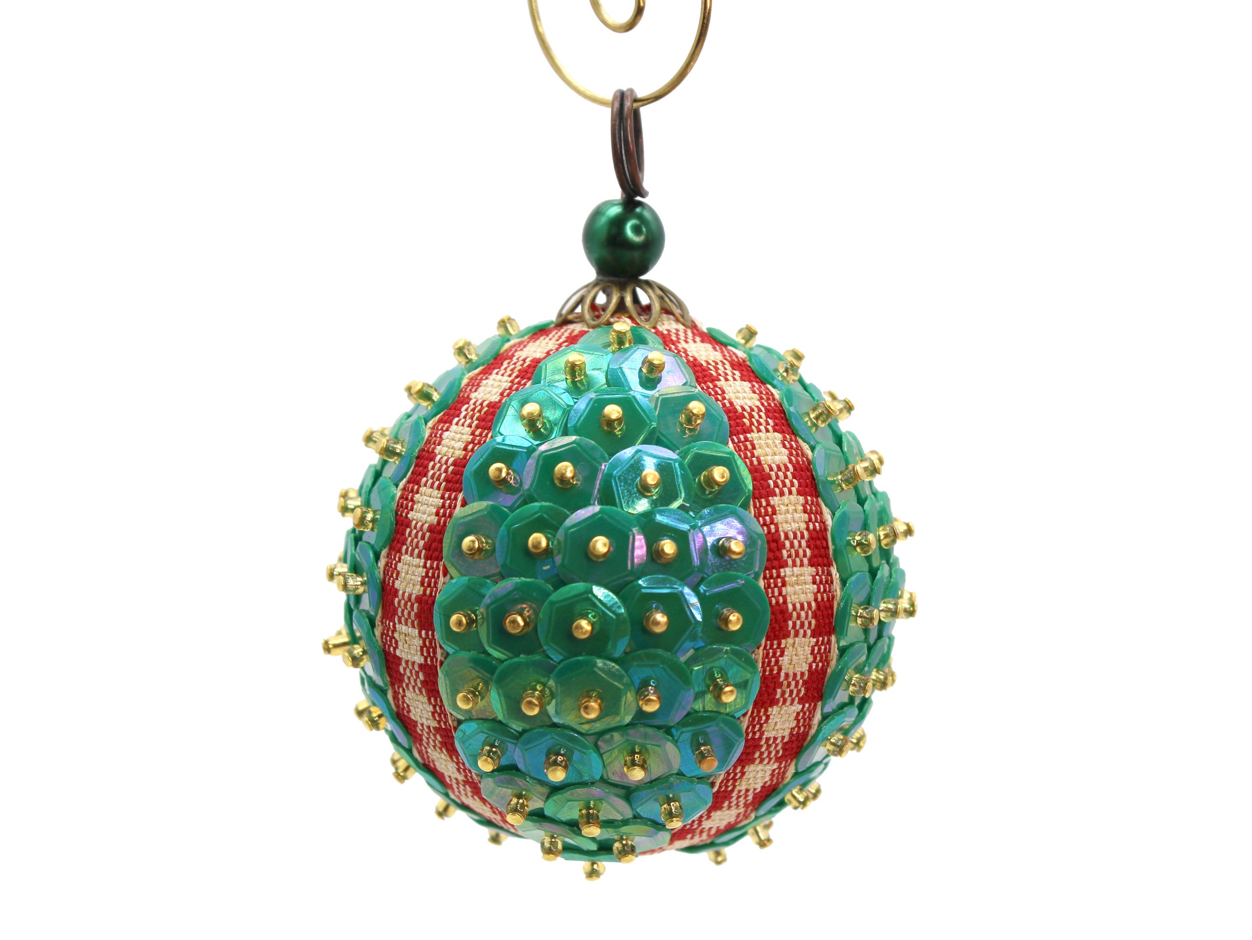 DIY Sequin Ornament KIT Christmas Cottage Classic Christmas Green Sequins Christmas Ornament Kit. Fun Easy Craft Night Project. Holidays Lane